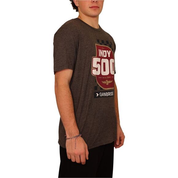 Indy 500 Mens Shield & Racecar Graphic T-Shirt, Grey, NWT - Picture 2 of 5